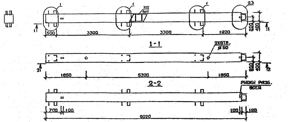 Колонна 1КВ 33.90-1-с Серия 1.020.1-2с/89