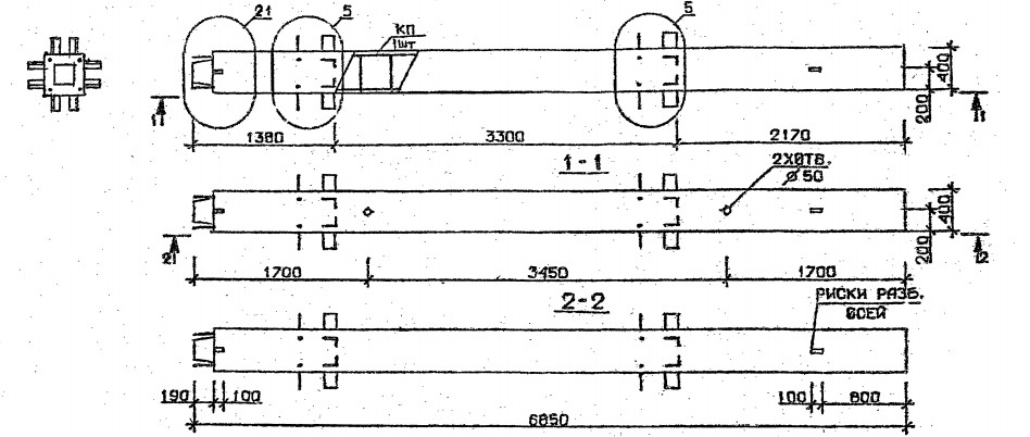 Колонна 2КН 33.69-7-с Серия 1.020.1-2с/89